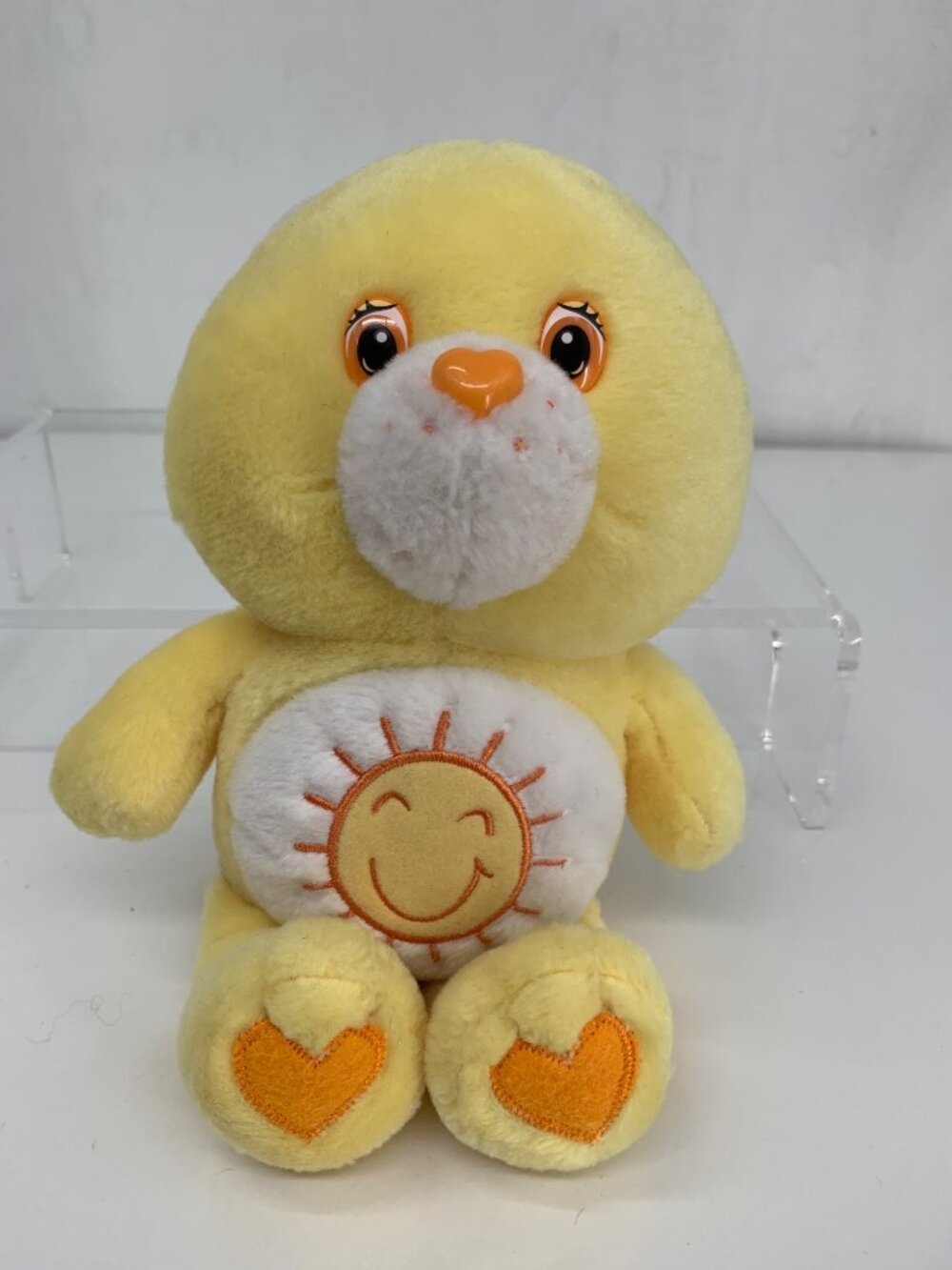 Care Bears Baby 2004 Plush Yellow Sunshine Bear 12" With Embroidered Details & S
